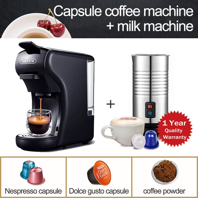 HiBREW Capsule Coffee Machine Full Automatic With Hot & Cold Milk Foaming Machine