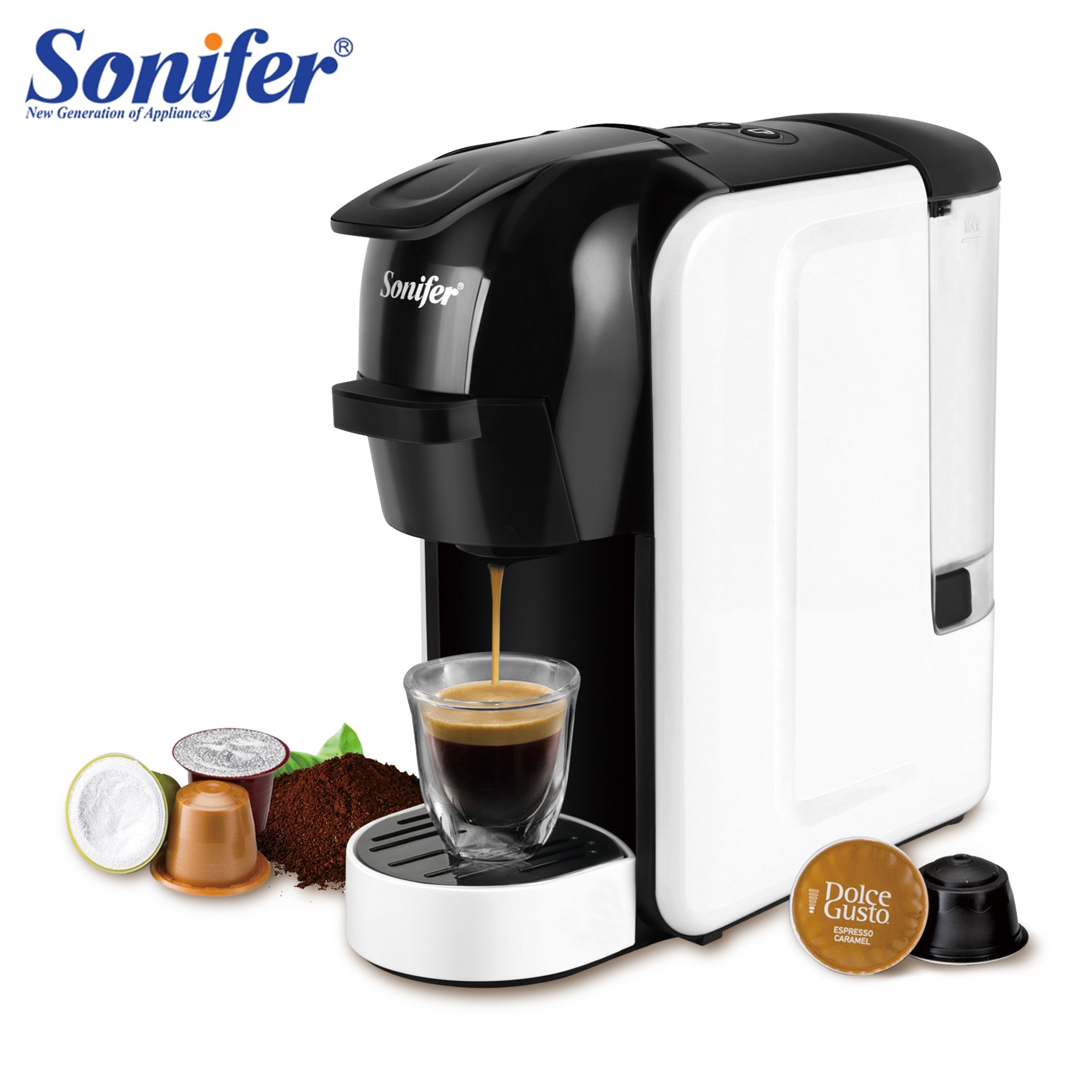 Italian Espresso Electric Coffee Capsule Machine 3 in 1 For Nestle Capsules Kitchen Appliances 19 bar Coffee Machine Sonifer