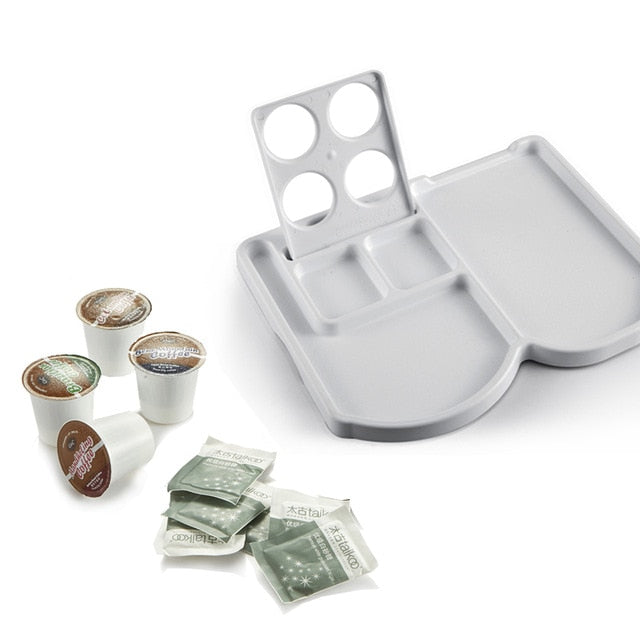 Plastic Tray set  for Coffee Machine compartment for Dolce gusto Kcup hotel in room coffee machine capsule holder