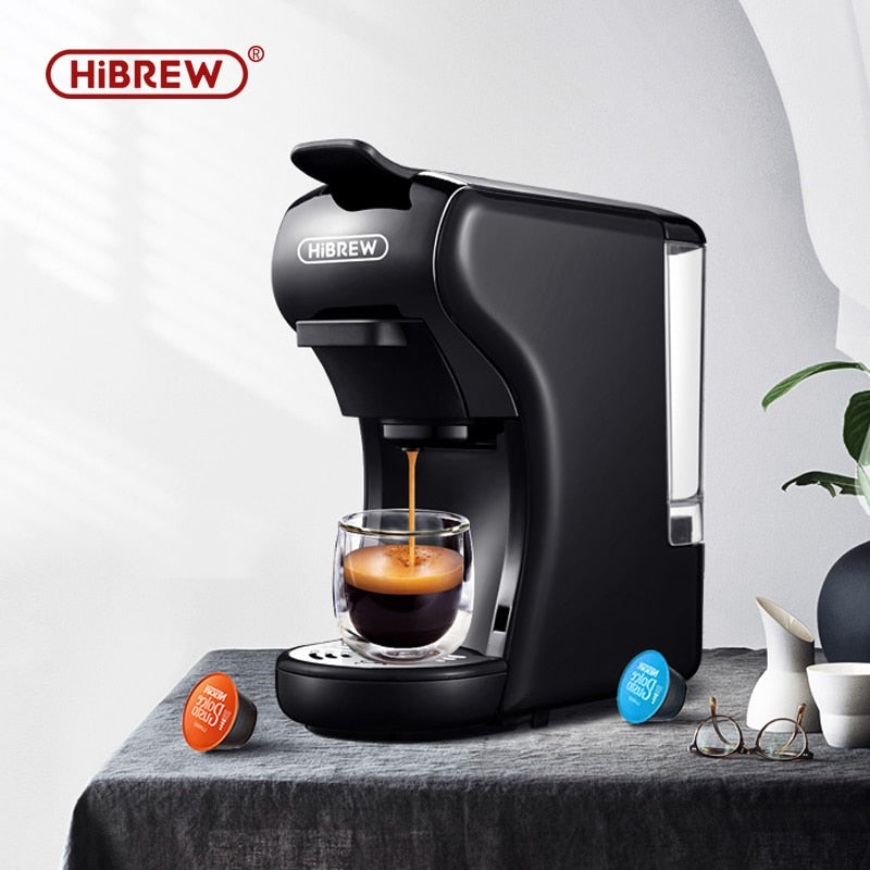 HiBREW expresso coffee machine capsule espresso machine, pod  coffee maker Dolce gusto  nespresso  powder multiple capsule