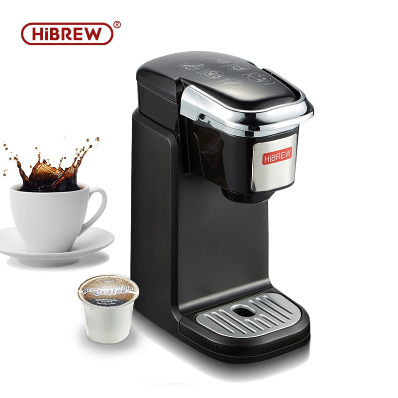 HiBREW  filter Coffee Machine Single Serve Coffee Maker Brewer for K-Cup capsule& Ground Coffee, tea maker hot water dispenser