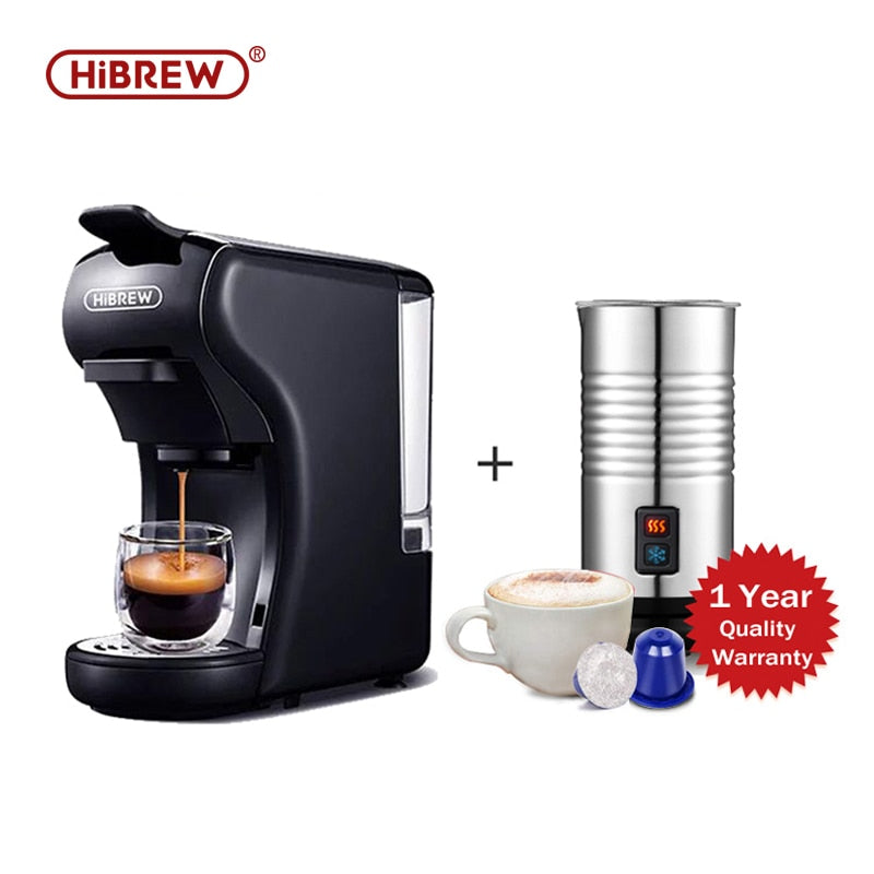 HiBREW Capsule Coffee Machine Full Automatic With Hot & Cold Milk Foaming Machine